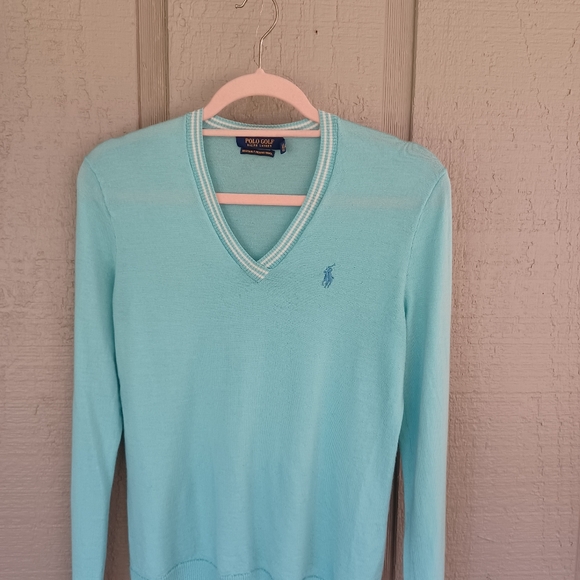 Polo Golf Ralph Lauren Washable Merino Wool Sweater Size S Women Preppy Pullover - Picture 2 of 11